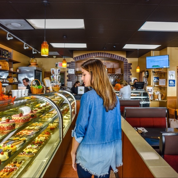 Blue ombré denim-like button down - Picture 4 of 4